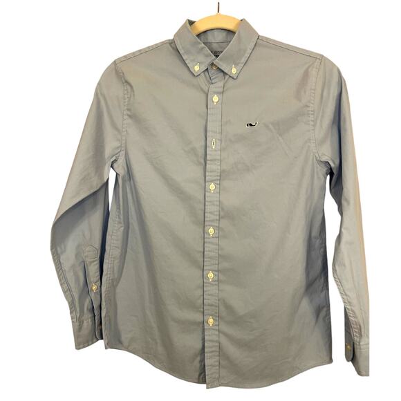 Vineyard Vines Boys Breakwater  Solid Performace Cotton Shirt - Picture 4 of 9